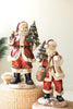 Traditional Faux Concrete Santa With List, 23"