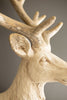 Antique White Faux Concrete Deer, 26"