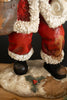 Traditional Faux Concrete Santa With List, 23"