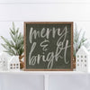 Merry and Bright Chalk Art, Green, 8x8
